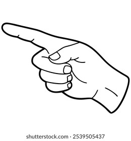 Hand Pointing Vector Illustration Vector Art.