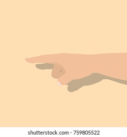 Hand pointing, vector illustration design. Hands collection.