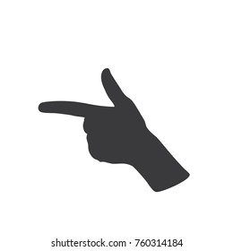 Hand pointing, vector illustration design. Hands collection.