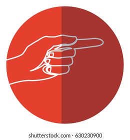 hand pointing voting celebration national concept red circle