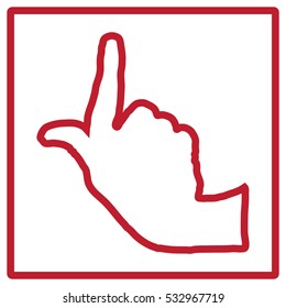 The hand points up
