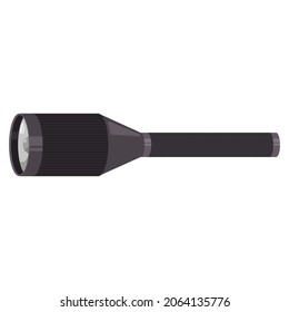Hand portable flashlight vector cartoon illustration isolated on a white background.