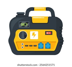 Hand portable generator vector illustration