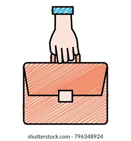 hand with portfolio briefcase