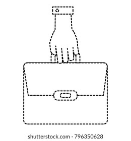 hand with portfolio briefcase