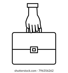 hand with portfolio briefcase