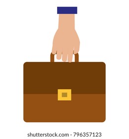 hand with portfolio briefcase