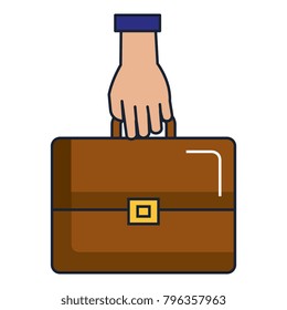 hand with portfolio briefcase