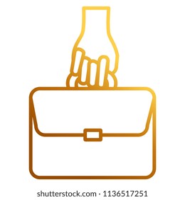 hand with portfolio icon