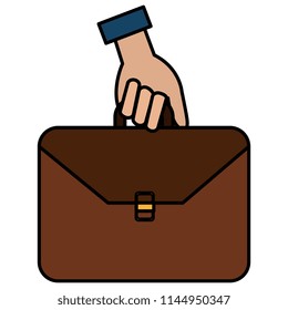 hand with portfolio icon
