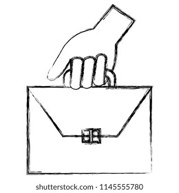 hand with portfolio icon