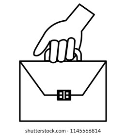 hand with portfolio icon