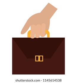 hand with portfolio icon