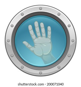 Hand in porthole