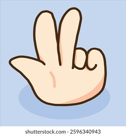 a hand pose design art doodle