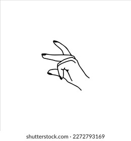 hand pose doodle illustration vector