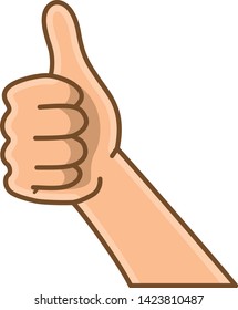 Hand pose. Image illustration doing good