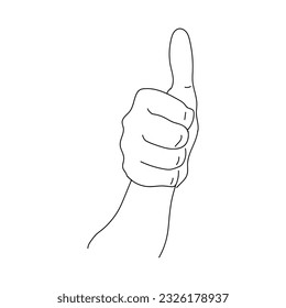 hand pose line vector art in white background