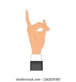 Hand in pose. Male or female hand in cartoon style