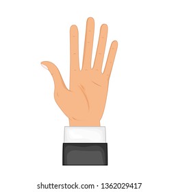 Hand in pose. Male or female hand in cartoon style
