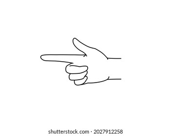 Hand pose of to pointing