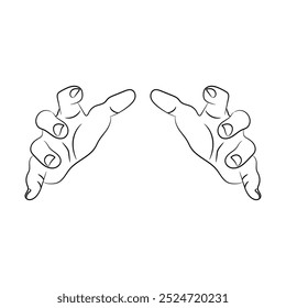 Hand pose stock vector illustration