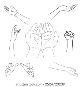 Hand pose stock vector illustration