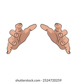 Mano pose Ilustración vectorial de stock