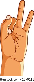 HAND POSE VEKTOR ART ILLUSTRATION 