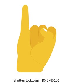 Hand posing Alphabetical gesture for Letter I