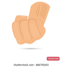 Hand position color flat icon for web and mobile design
