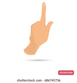 Hand position color flat icon for web and mobile design