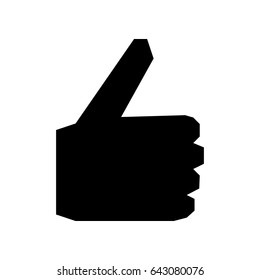 hand positive agree pixel icon on the white background