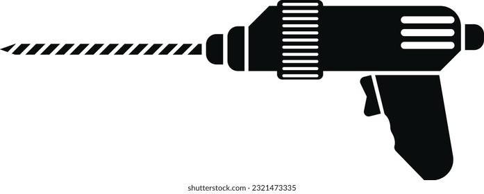 Hand Power Drill Icon Illustration