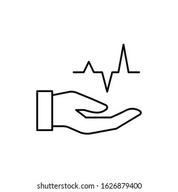 Hand power, energy icon. Simple line, outline vector electro power icons for ui and ux, website or mobile application