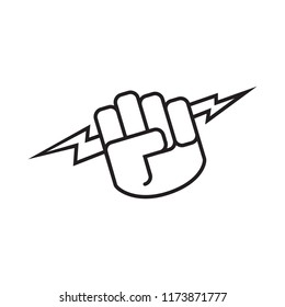 Hand with Power icon