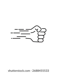 Icono de poder de mano, el mejor ícono de línea de Vector.
