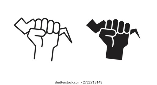 Hand with Power icon for web and app. vector illustration eps