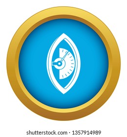 Hand power meter icon blue vector isolated on white background for any design