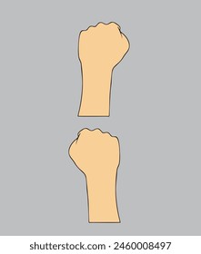 hand power vector and hands clenched icon for download 