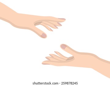 hand present save the world gesture with the fingers vector ,Idea protect power save the world illustration