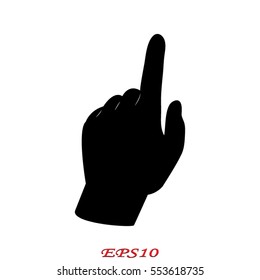 hand press, button, icon, vector illustration eps10