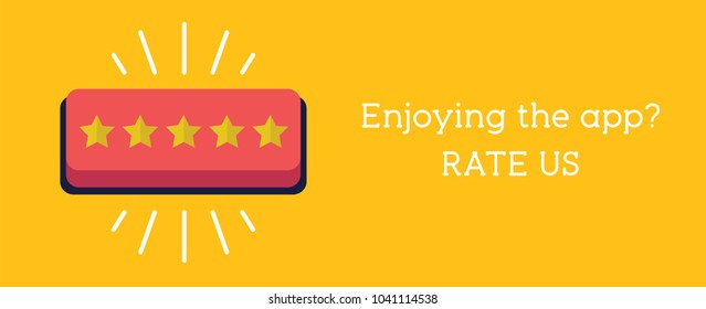 Hand press the star button. Customer review concept. Rating golden stars. Feedback, reputation and quality concept. vector illustration
