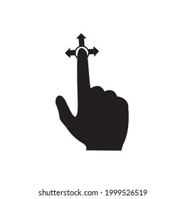 hand presses a button icon. Hand cursor sign icon. Hand pointer symbol. Flat icon vector. Touch icon perfect line style.