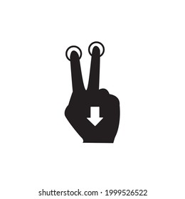 hand presses a button icon. Hand cursor sign icon. Hand pointer symbol. Flat icon vector. Touch icon perfect line style.