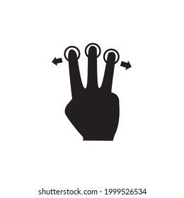 hand presses a button icon. Hand cursor sign icon. Hand pointer symbol. Flat icon vector. Touch icon perfect line style.
