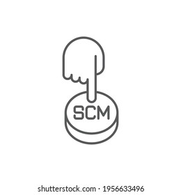 Pulse el botón con el texto Ilustración del vector SCM