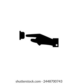 Hand Pressing Button flat vector icon. Simple solid symbol isolated on white background