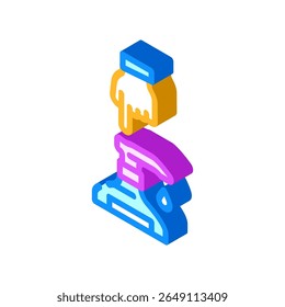 hand pressing soap pump isometric icon vector. hand pressing soap pump sign. isolated symbol illustration