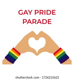 Hand Pride Love LGBT Parade Vector